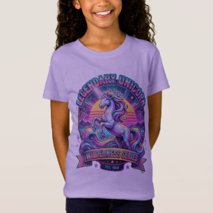 Girls Retro Legendary Unicorn & Stars T-Shirt