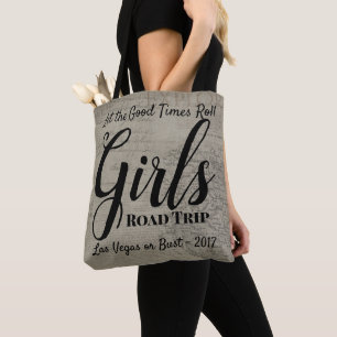 Girls Road Trip Vintage Tote Bag