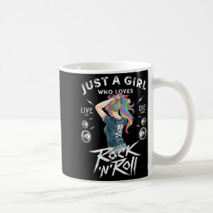 Girls Rock and Roll Music Graphic Novelty Cool Coffee Mug