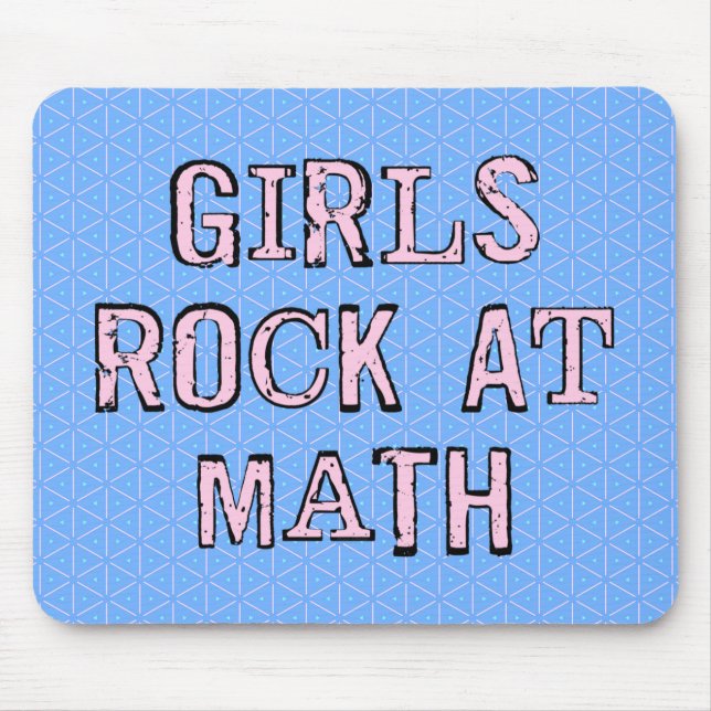 Girls Rock At Math Mouse Mat (Front)