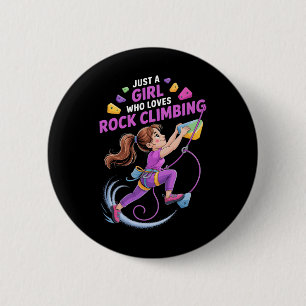 Girls Rock Climbing _3 6 Cm Round Badge