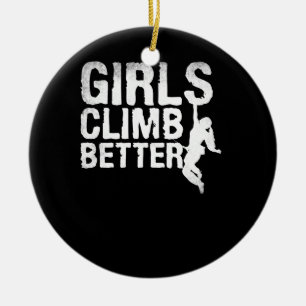 Girls Rock Climbings for Kids Hiking Mountain Ceramic Tree Decoration