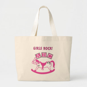 Girls Rock Large Tote Bag