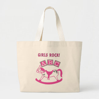 Girls Rock Large Tote Bag