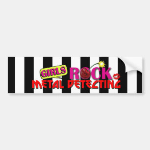 Girls Rock Metal Detecting Bumper Sticker