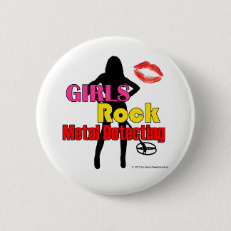 Girls Rock Metal Detecting Button