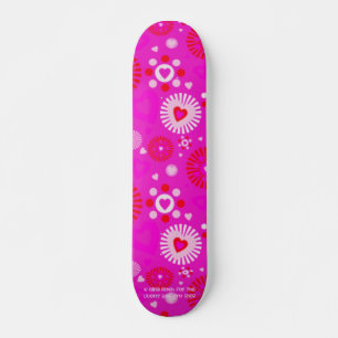 GIRLS ROCK PRO SKATEBOARD - HOT PINK FUSHIA - TOP