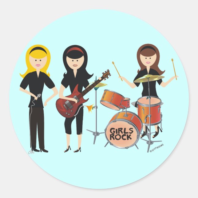 Girls Rock Sticker (Front)