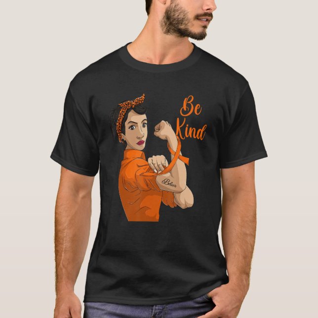 Girls Rosie The Riveter Kindness  Be Kind Strong W T-Shirt (Front)