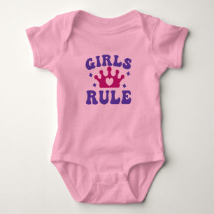 Girls Rule Baby Outfit – Adorable Feminist Baby Bodysuit