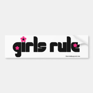 Girls Rule bumper sticker