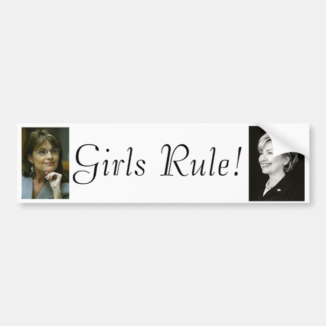 Girls Rule Bumper Sticker (Front)