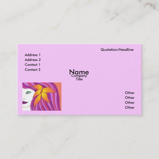 Girls Rule Business Card Template (Front)