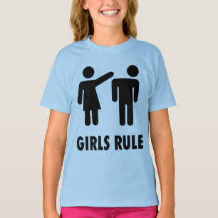GIRLS RULE funny Girls Kids T-shirts