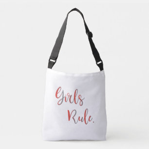 Girl's Rule Inspirational Cool Trendy Modern Crossbody Bag