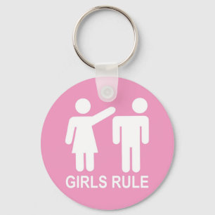 Girls Rule Key Ring