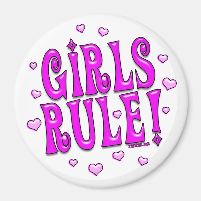 Girls Rule! Magnet (Front)