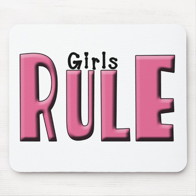 Girls Rule Mouse Mat (Front)