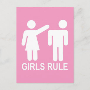 Girls Rule Postcard