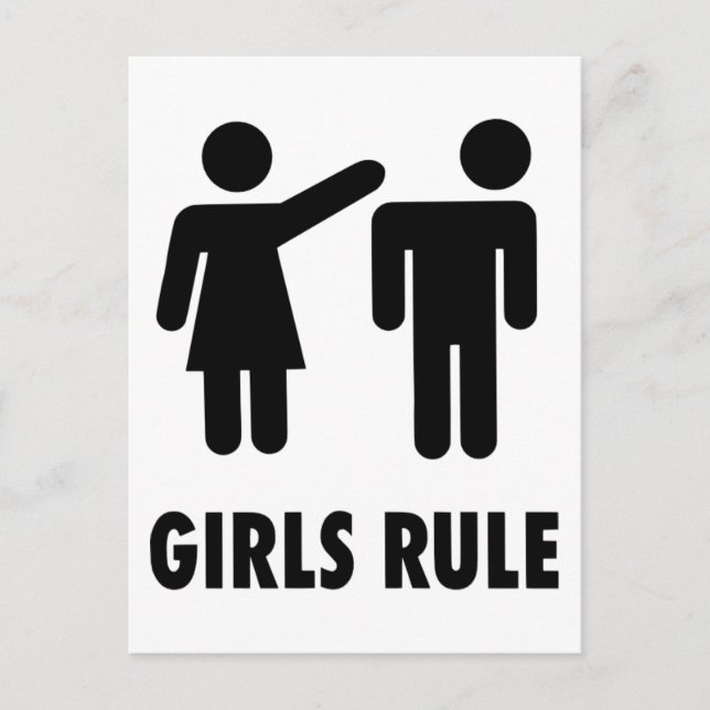 Girls Rule Postcard (Front)