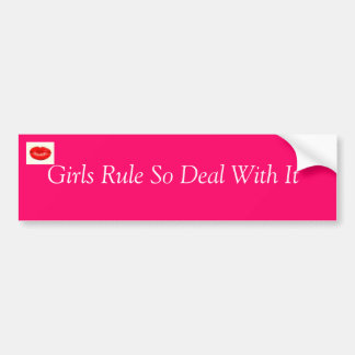 Girls Rule So Deal With It Bumper Sticker