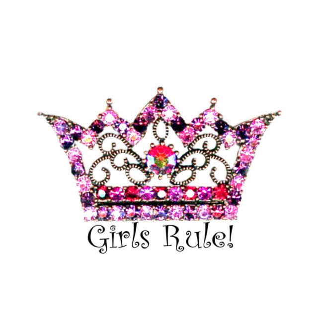 Girls Rule! Tiara sculpture Standing Photo Sculpture (Front)