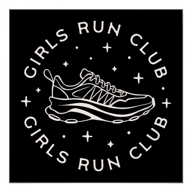 Girls run running club squad poster (Front)