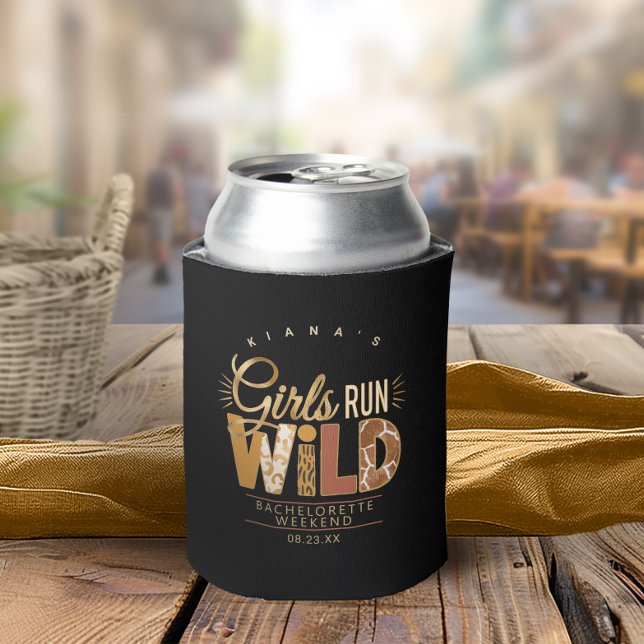 Girls Run Wild Safari Bachelorette ID1148 Can Cooler (Creator Uploaded)