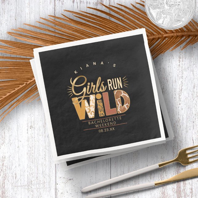 Girls Run Wild Safari Bachelorette ID1148 Napkin (Creator Uploaded)