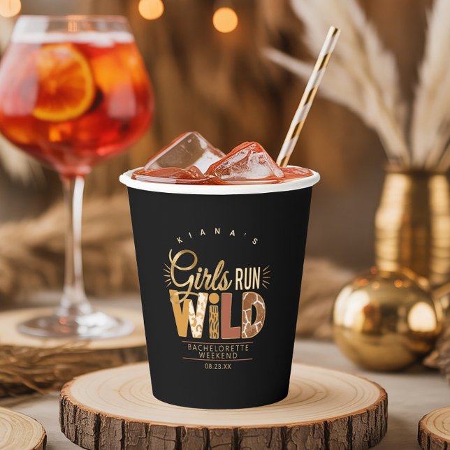 Girls Run Wild Safari Bachelorette ID1148 Paper Cups (Creator Uploaded)