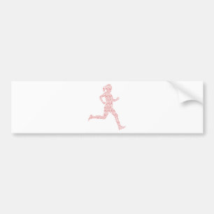 girls running bumper sticker