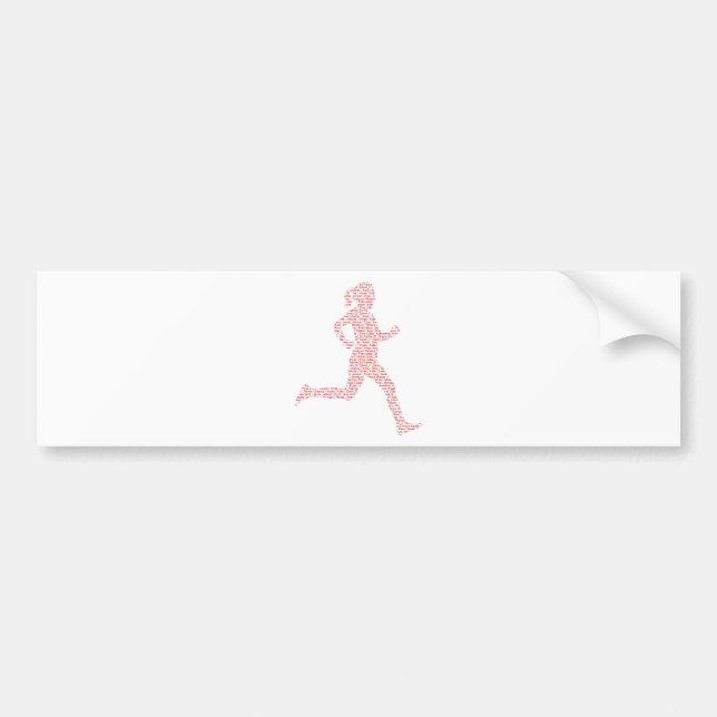 girls running bumper sticker (Front)