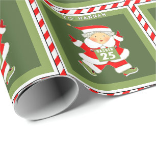 Girls Running Holiday Gift Wrapping Paper