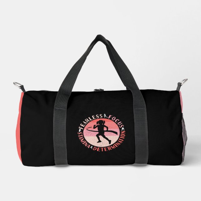 Girls Running Mindset - Focus Fearless Runner Duffle Bag (Front)
