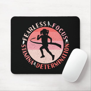 Girls Running Mindset - Focus Fearless Runner Mouse Mat