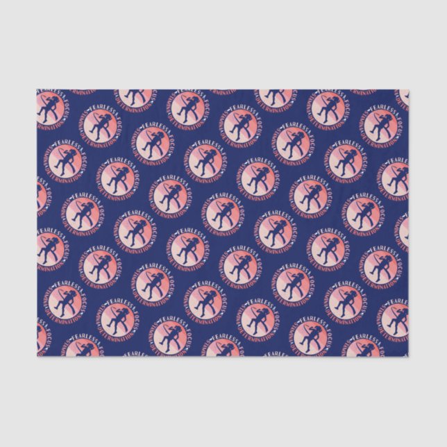 Girls Running Mindset - Focus Fearless Runner Tissue Paper (Front)