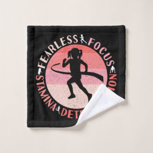 Girls Running Mindset - Focus Fearless Runner Wash Cloth