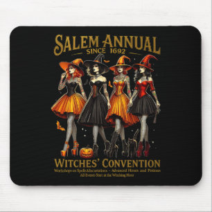 Girls Salem Annual Since 1692 Witches' Convention  Mouse Mat
