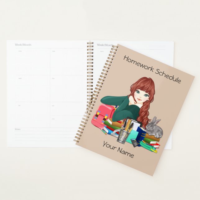 Girls School Homework  Planner (Display)