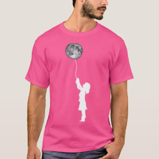 Girls Science Too Moon Space Balloon 895 T-Shirt
