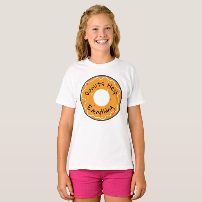 Girl's Shirt Doughnuts Help Everything (Front Full)