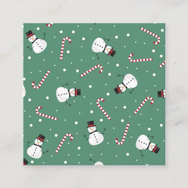 girls shirt fabric design square business card (Front)