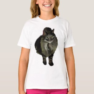 Girl's Shirt Maine Coon Cat