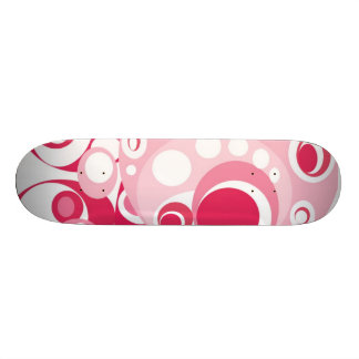 Girls skateboard in pink and red