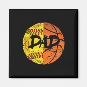 Girls Sketll Softll Funny Dad Magnet
