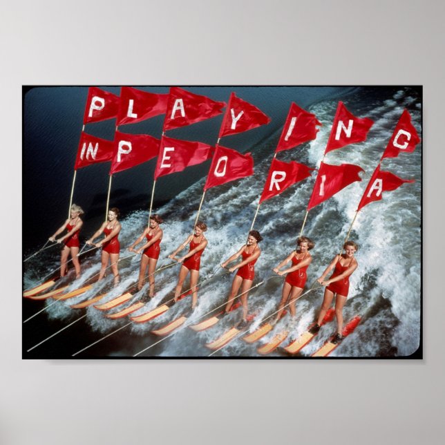 Girls Skiing Poster (Front)