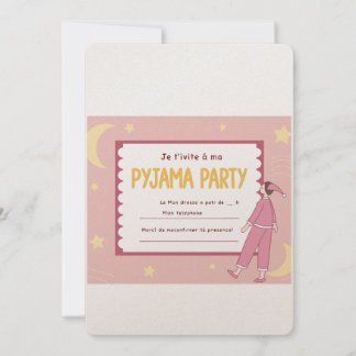 Girls Sleepover Birthday Invite