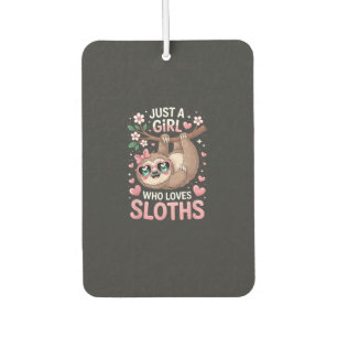 Girls Sloth T-Shirt Car Air Freshener