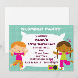 Girls Slumber Party Invitation