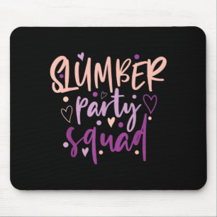 Girls slumber party squad sleepover pajama nails mouse mat